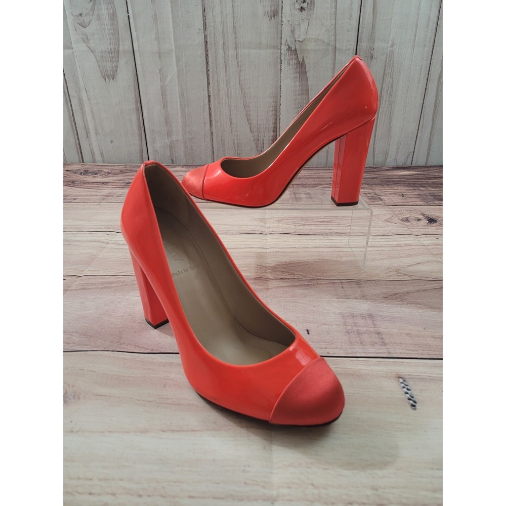 J.Crew Red Patent Leather Heels – Size 8.5 | Bold Classic Pumps Round Toe